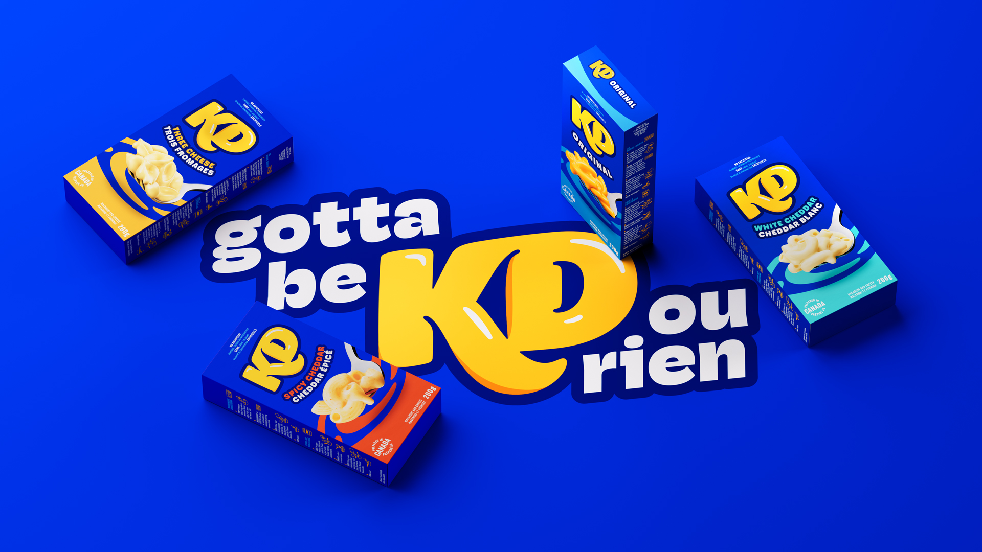 KD box redesign with new logo lockup.
